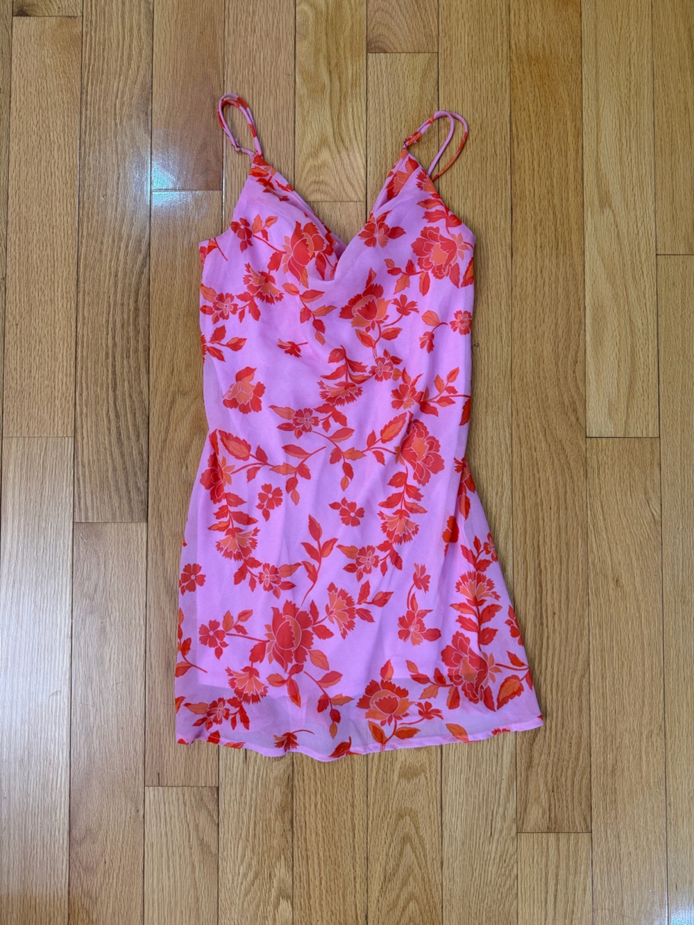 Altar’d State Pink and Orange Floral Dress